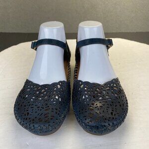 Pikolinos Puerto‎ Vallarta 39 US 8.5-9 Green Mary Jane Leather Sandals Shoes